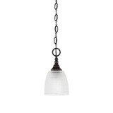 1 Light Chain Hung Mini Pendant 9.75 x 5 Inch by Toltec 11-BC-500