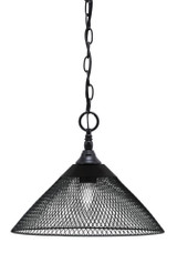 1 Light Chain Hung Mini Pendant 10.5 x 14 Inch by Toltec 11-BN-808-MB - 11-BN-808-MB