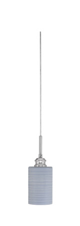 Edge 1 Light Mini Cord Pendant 14 Inch Tall by Toltec - 1152-4-14