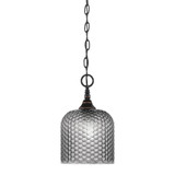 1 Light Chain Hung Mini Pendant 12 x 7 Inch by Toltec 11-BC-4912