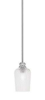 Edge 1 Light Mini Stem Hung Pendant 8.5 Inch Tall by Toltec - 1151-5-8.5