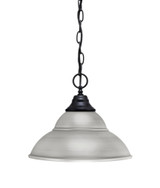 1 Light Medium Chain Hung Pendant 10.5 Inch Tall by Toltec - 10-42