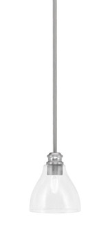 Edge 1 Light Small Stem Hung Pendant 7.25 Inch Tall by Toltec - 1151-6.25