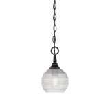 1 Light Chain Hung Mini Pendant 9.75 x 6 Inch by Toltec 11-BC-5110