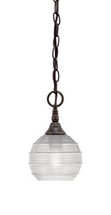 1 Light Chain Hung Mini Pendant 9.75 x 6 Inch by Toltec 11-BC-5110 - 11-BC-5110