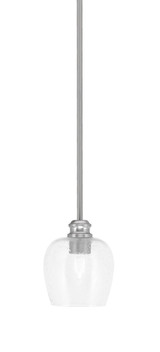 Edge 1 Light Small Stem Hung Pendant 7.5 Inch Tall by Toltec - 1151-6-7.5