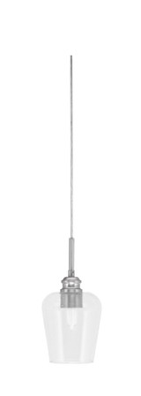 Edge 1 Light Steel Mini Cord Pendant 11 Inch Tall by Toltec - 1152-5-11