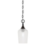 1 Light Chain Hung Mini Pendant 12 x 5 Inch by Toltec 11-BC-4250