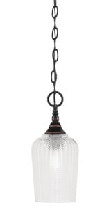 1 Light Chain Hung Mini Pendant 12 x 5 Inch by Toltec 11-BC-4250 - 11-BC-4250