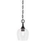 1 Light Chain Hung Mini Pendant 10.75 x 6 Inch by Toltec 11-BC-4810