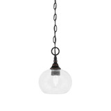 1 Light Chain Hung Mini Pendant 10 x 7 Inch by Toltec 11-BC-202