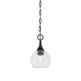 1 Light Chain Hung Mini Pendant 9.75 x 5.75 Inch by Toltec 11-BC-4100