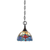 1 Light Chain Hung Mini Pendant 9.25 x 7 Inch by Toltec 11-BC-9355 - 11-BC-9355