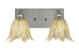Edge 2 Light Vanilla Leaf Vanity Light by Toltec - 1162-BN-1025