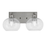 Edge Two Light Vanity Light 16.25 Inch Length by Toltec - 1162-BN-202