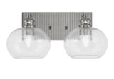Edge Two Light Vanity Light 16.25 Inch Length by Toltec - 1162-BN-202