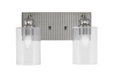 Edge 2 Light Steel Vanity Light by Toltec - 1162--85-13