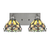 Edge 2 Light Vanity Light 7.25 Inch Tall by Toltec - 1162-BN-9435