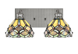 Edge 2 Light Vanity Light 7.25 Inch Tall by Toltec - 1162-BN-9435