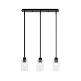 Edge 3 Light Steel Linear Pendant 7.25 Inch Tall by Toltec - 1153-375-725-