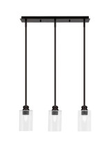 Edge 3 Light Steel Linear Pendant 7.25 Inch Tall by Toltec - 1153-375-725-