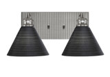 Edge 2 Light Matrix Glass Vanity Light by Toltec - 1162-BN-4059