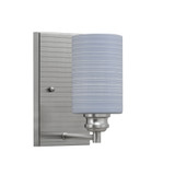 Edge 1 Light Gray Matrix Glass Wall Sconce by Toltec - 1161-4-9-