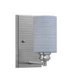 Edge 1 Light Gray Matrix Glass Wall Sconce by Toltec - 1161-4-9-