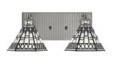 Edge 2 Light Art Glass Vanity Light by Toltec - 1162-BN-9105
