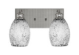 Edge 2 Light Fusion Glass Vanity Light by Toltec - 1162-BN-4165