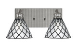 Edge 2 Light Vanity Light 7.5 Inch Tall by Toltec - 1162-BN-9185
