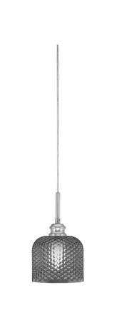 Edge 1 Light Steel Small Cord Pendant 7 Inch Tall by Toltec - 1152-6-7-2