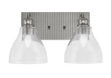 Edge 2 Light Vanity Light 15.25 Inch Length by Toltec - 1162-BN-4760