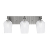 Edge 3 Light Textured Glass Vanity Light by Toltec - 1163-ES-4250