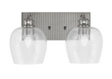 Edge 2 Light Down Glass Vanity Light by Toltec - 1162-BN-4810