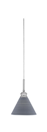 Edge 1 Light Small Cord Pendant 9.75 Inch Tall by Toltec - 1152-7-9.75