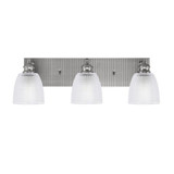 Edge 3 Light Clear Ribbed Vanity Light by Toltec - 1163-ES-500