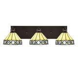 Edge 3 Light Vanity Light 6.75 Inch Tall by Toltec - 1163-ES-9405