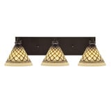 Edge 3 Light Vanity Light 7.25 Inch Tall by Toltec - 1163-ES-7185