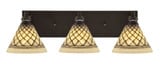 Edge 3 Light Vanity Light 7.25 Inch Tall by Toltec - 1163-ES-7185