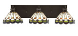 Edge 3 Light Vanity Light 25.5 Inch Length by Toltec - 1163-ES-9395