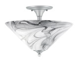 2 Light 16 Inch Wide Semi Flush Mount by Toltec - 121-1601175