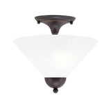 2 Light 12 Inch Wide Semi Flush Mount by Toltec - 120-121075