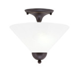 2 Light 12 Inch Wide Semi Flush Mount by Toltec - 120-121075