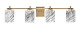 Franklin 4 Light Bath Bar 8.75 x 34.75 Inches by Toltec  - 1214-MB-549