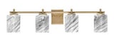 Franklin 4 Light Bath Bar 8.75 x 34.75 Inches by Toltec  - 1214-MB-549
