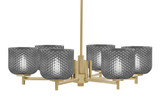 Franklin 6 Light Chandelier 7.5 Inch T and 30 Inch W by Toltec - 1206-75-30_P