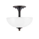 2 Light 13 Inch Wide Semi Flush Mount by Toltec - 121-13