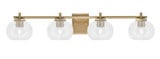 Franklin 4 Light Bath Bar 7.25 Inch Tall and 38.25 Inch Length by Toltec - 1214-725-3825