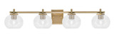 Franklin 4 Light Bath Bar 7.25 Inch Tall and 38.25 Inch Length by Toltec - 1214-725-3825